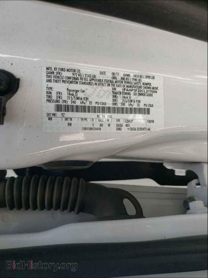 2012 FORD FOCUS - VIN: 1FAHP3F23CL217009 - Фото 10