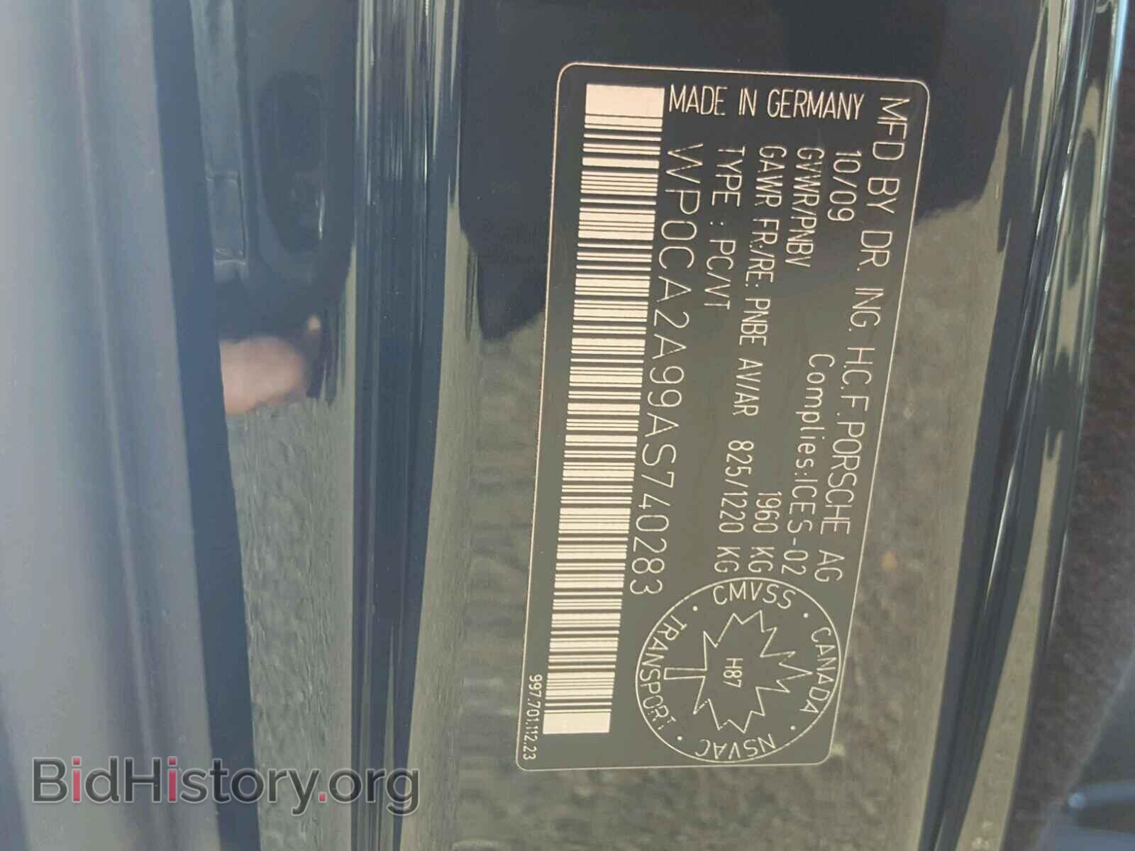 2010 PORSCHE 911 - VIN: WP0CA2A99AS740283 - Фото 10