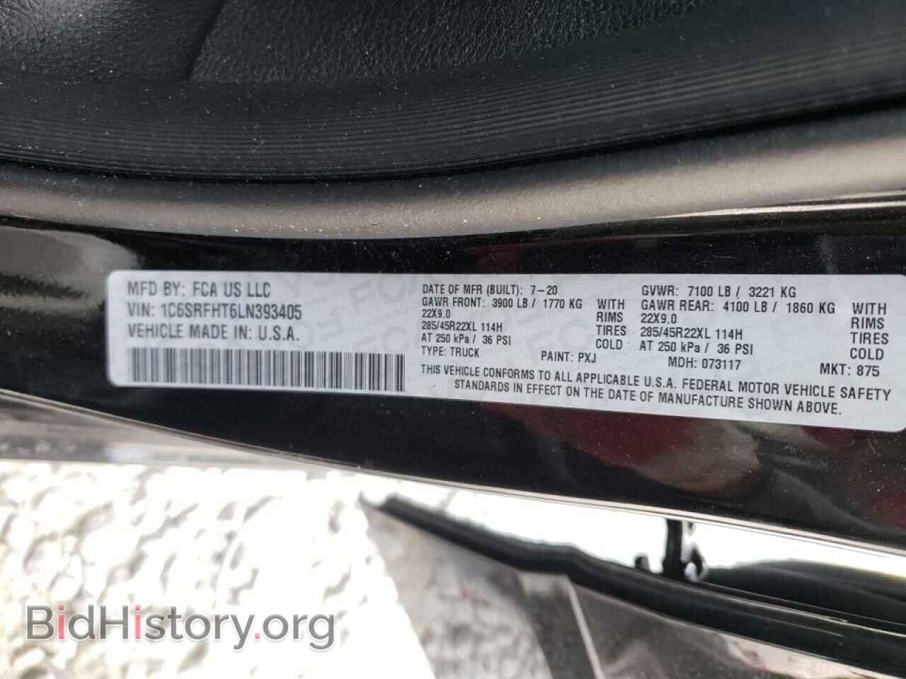 2020 RAM 1500 - VIN: 1C6SRFHT6LN393405 - Фото 10