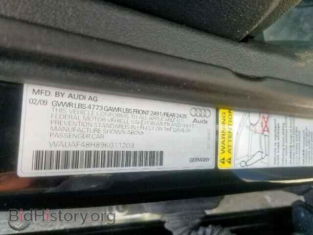 2009 AUDI A4 - VIN: WAUAF48H89K011203 - Фото 10