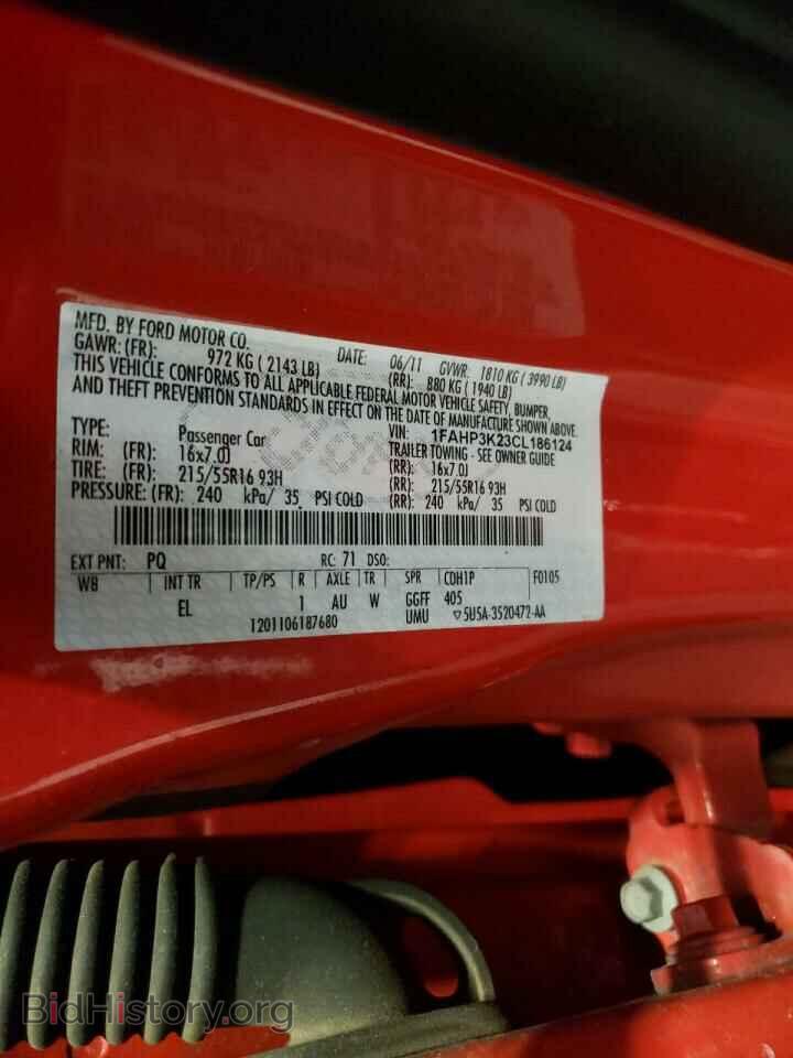 2012 FORD FOCUS - VIN: 1FAHP3K23CL186124 - Фото 13