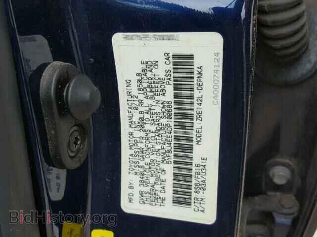 2013 TOYOTA COROLLA BA - VIN: 5YFBU4EE4DP100686 - Фото 10