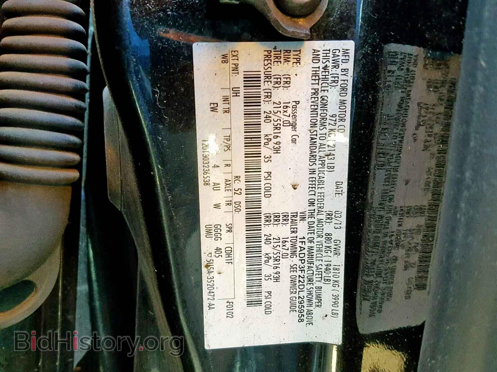 2013 FORD FOCUS SE - VIN: 1FADP3F22DL295958 - Фото 10