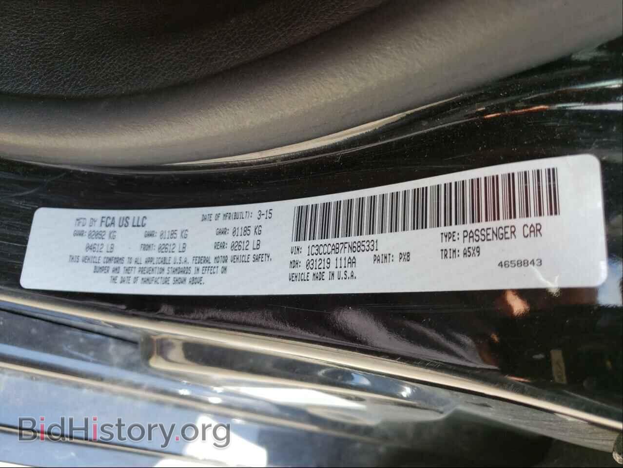 2015 CHRYSLER 200 - VIN: 1C3CCCAB7FN685331 - Photo 10