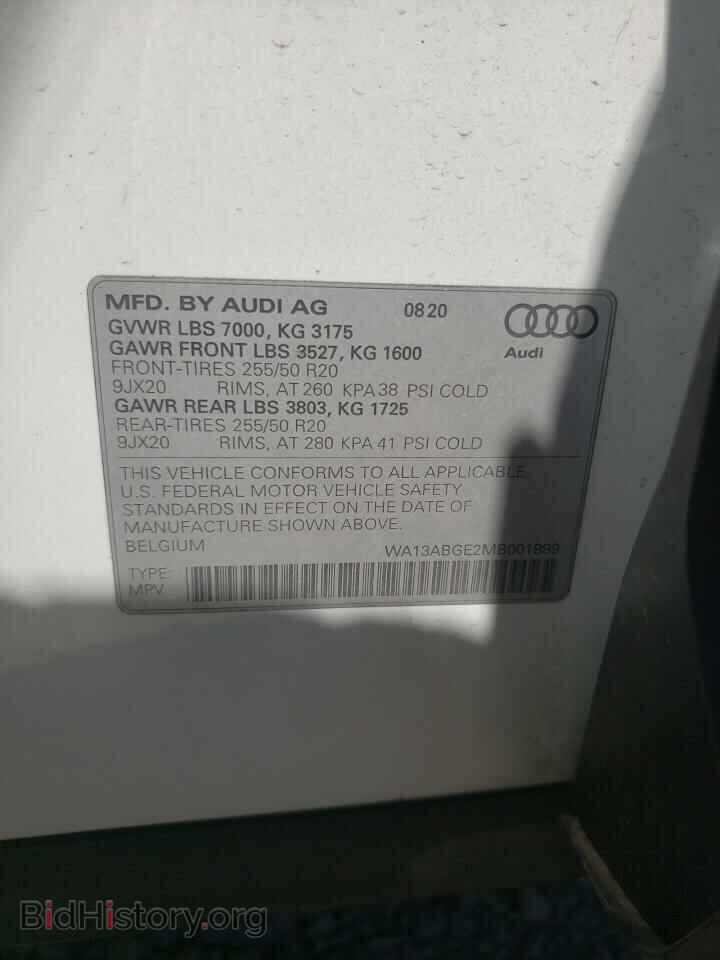 2021 AUDI E-TRON - VIN: WA13ABGE2MB001999 - Фото 10