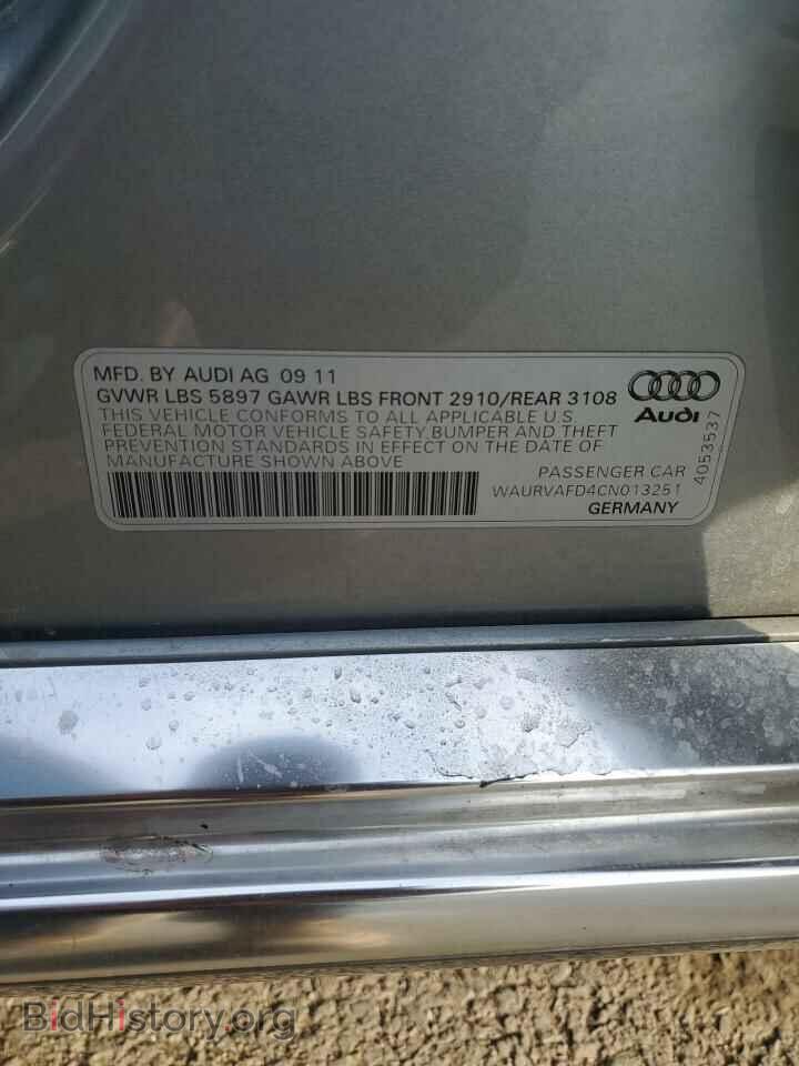 2012 AUDI A8 - VIN: WAURVAFD4CN013251 - Фото 12
