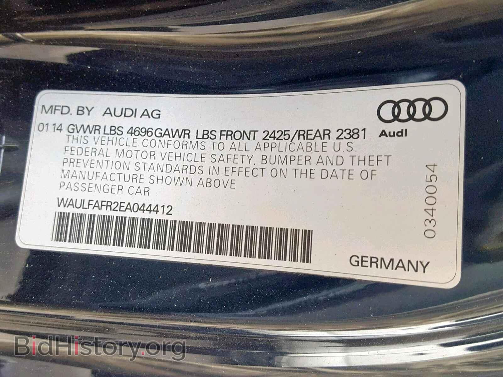 2014 AUDI A5 PREMIUM - VIN: WAULFAFR2EA044412 - Фото 10