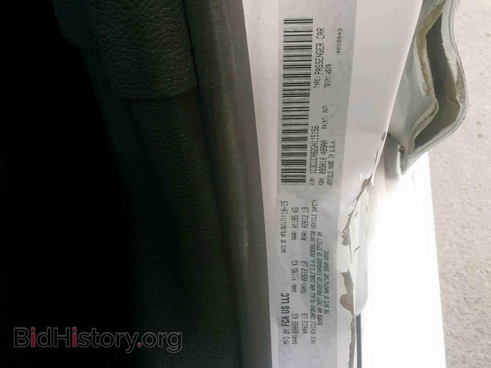 2016 CHRYSLER 200 - VIN: 1C3CCCAB2GN115156 - Photo 10