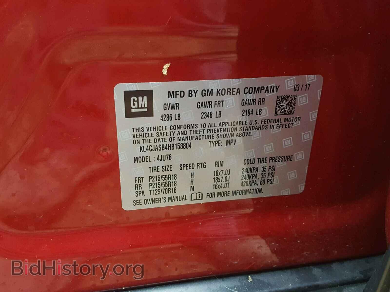 2017 BUICK ENCORE PRE - VIN: KL4CJASB4HB158804 - Photo 10