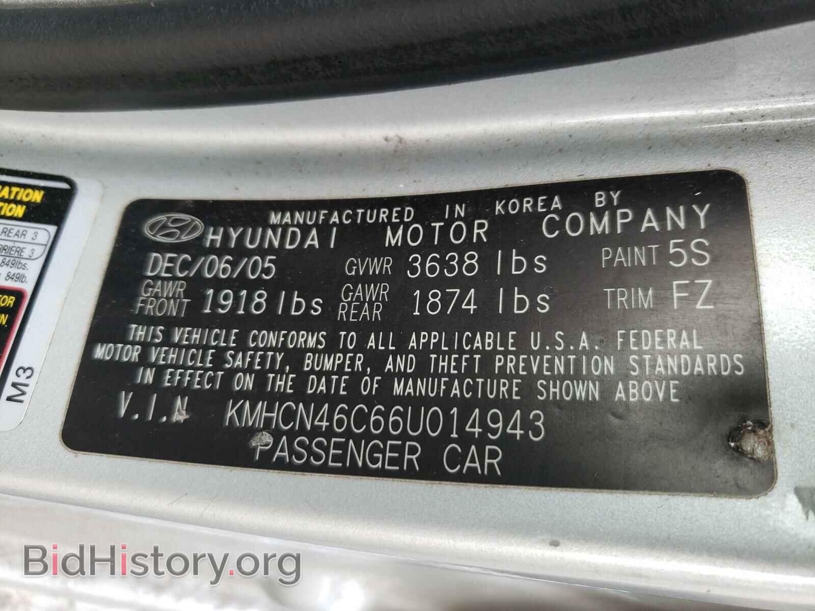 2006 HYUNDAI ACCENT - VIN: KMHCN46C66U014943 - Фото 10