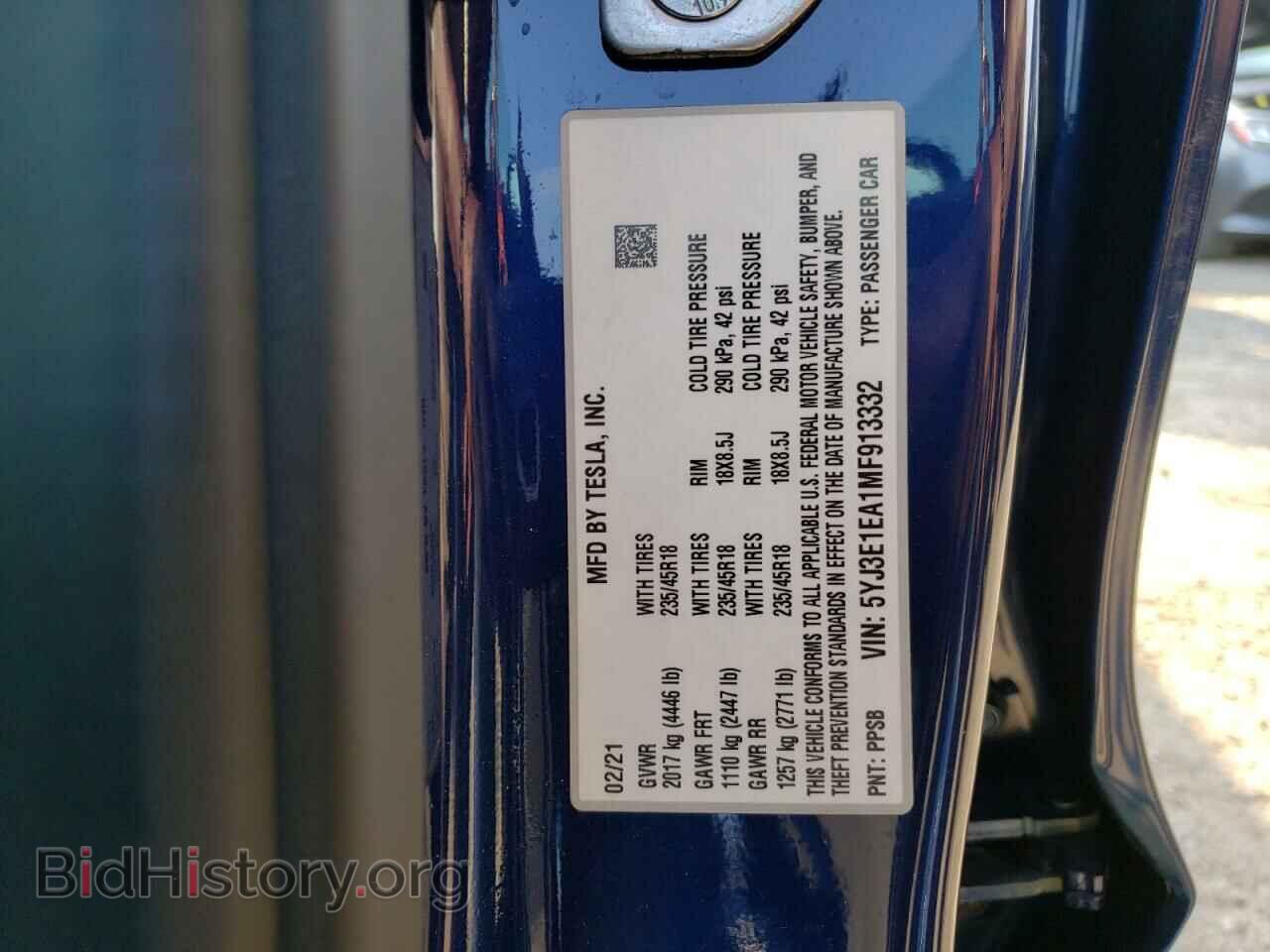 2021 TESLA MODEL 3 - VIN: 5YJ3E1EA1MF913332 - Photo 13