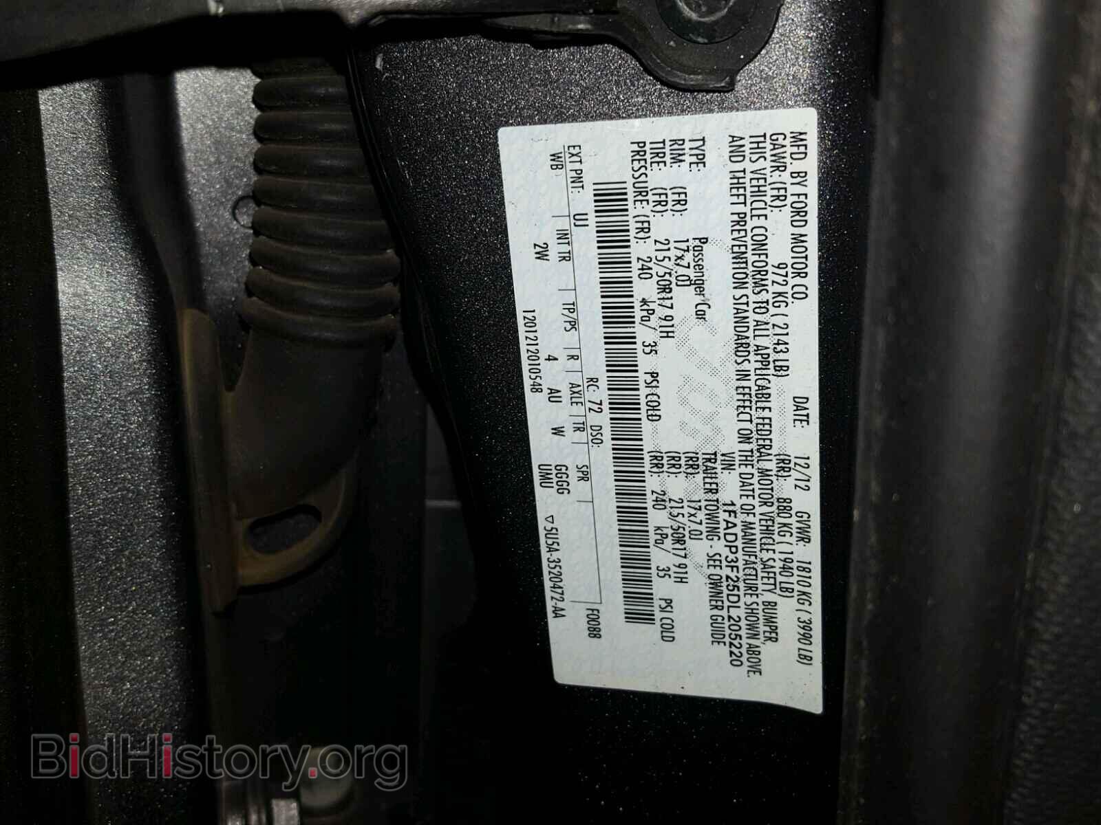 2013 FORD FOCUS - VIN: 1FADP3F25DL205220 - Фото 10