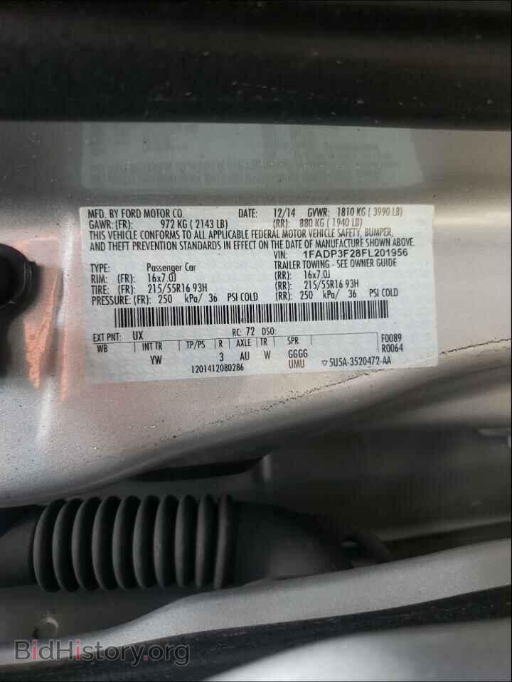2015 FORD FOCUS - VIN: 1FADP3F28FL201956 - Фото 10