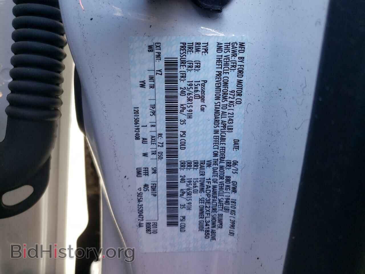 2015 FORD FOCUS - VIN: 1FADP3E2XFL341850 - Фото 10