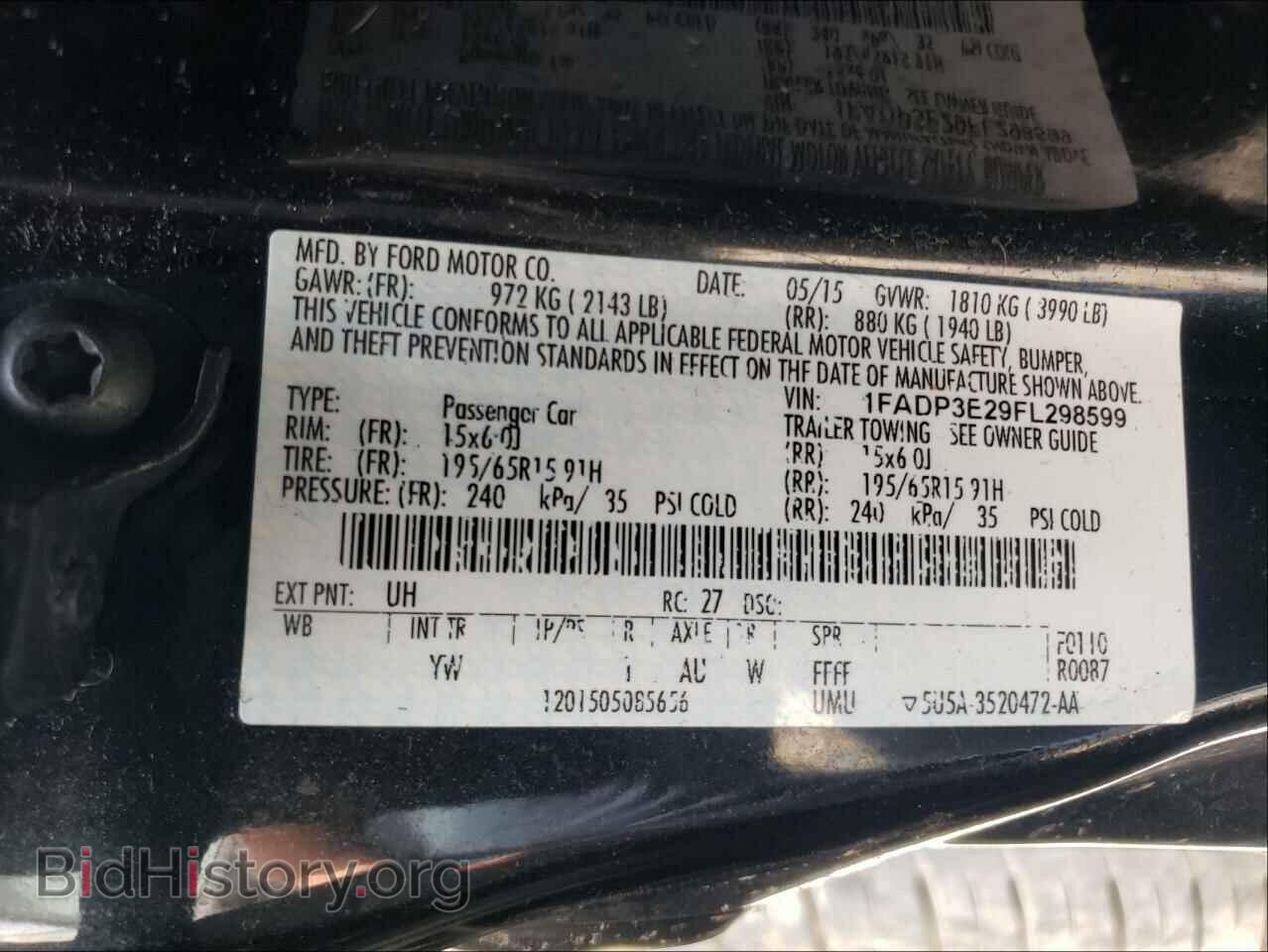2015 FORD FOCUS - VIN: 1FADP3E29FL298599 - Фото 10