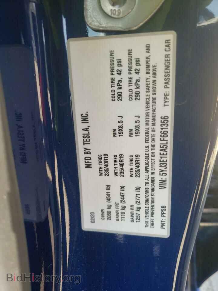 2020 TESLA MODEL 3 - VIN: 5YJ3E1EA5LF661356 - Photo 10