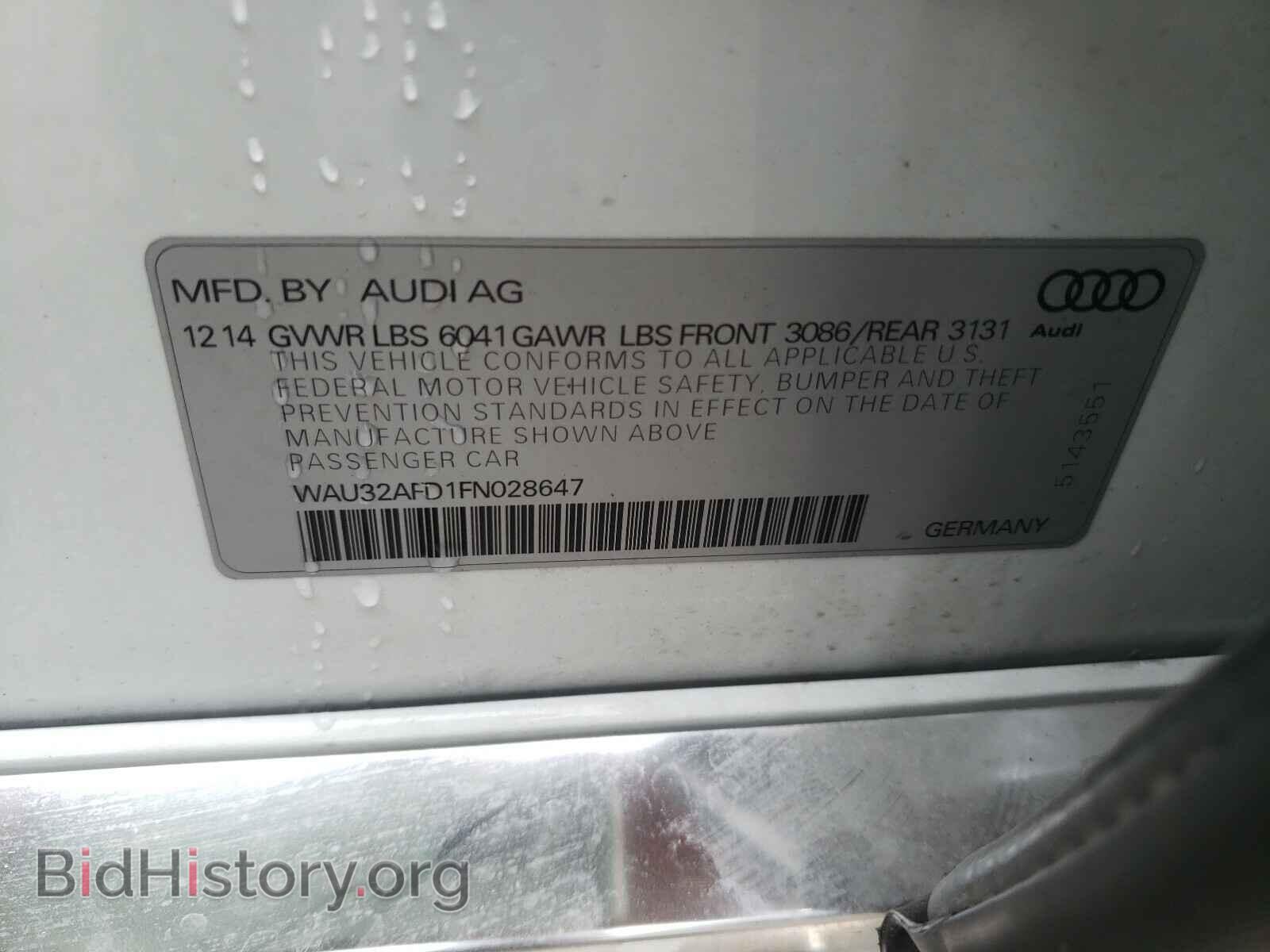2015 AUDI A8 - VIN: WAU32AFD1FN028647 - Фото 10