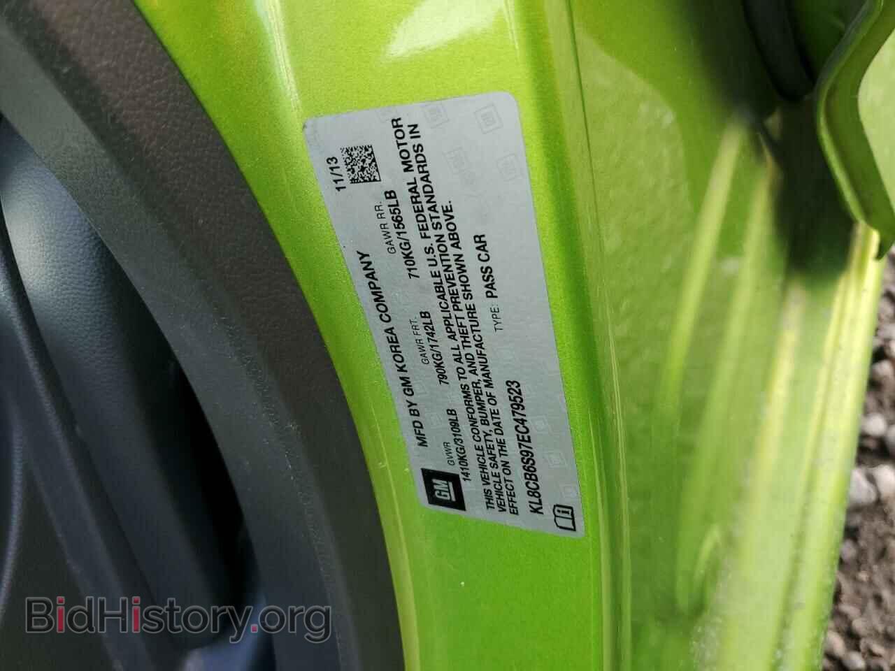 2014 CHEVROLET SPARK - VIN: KL8CB6S97EC479523 - Фото 12