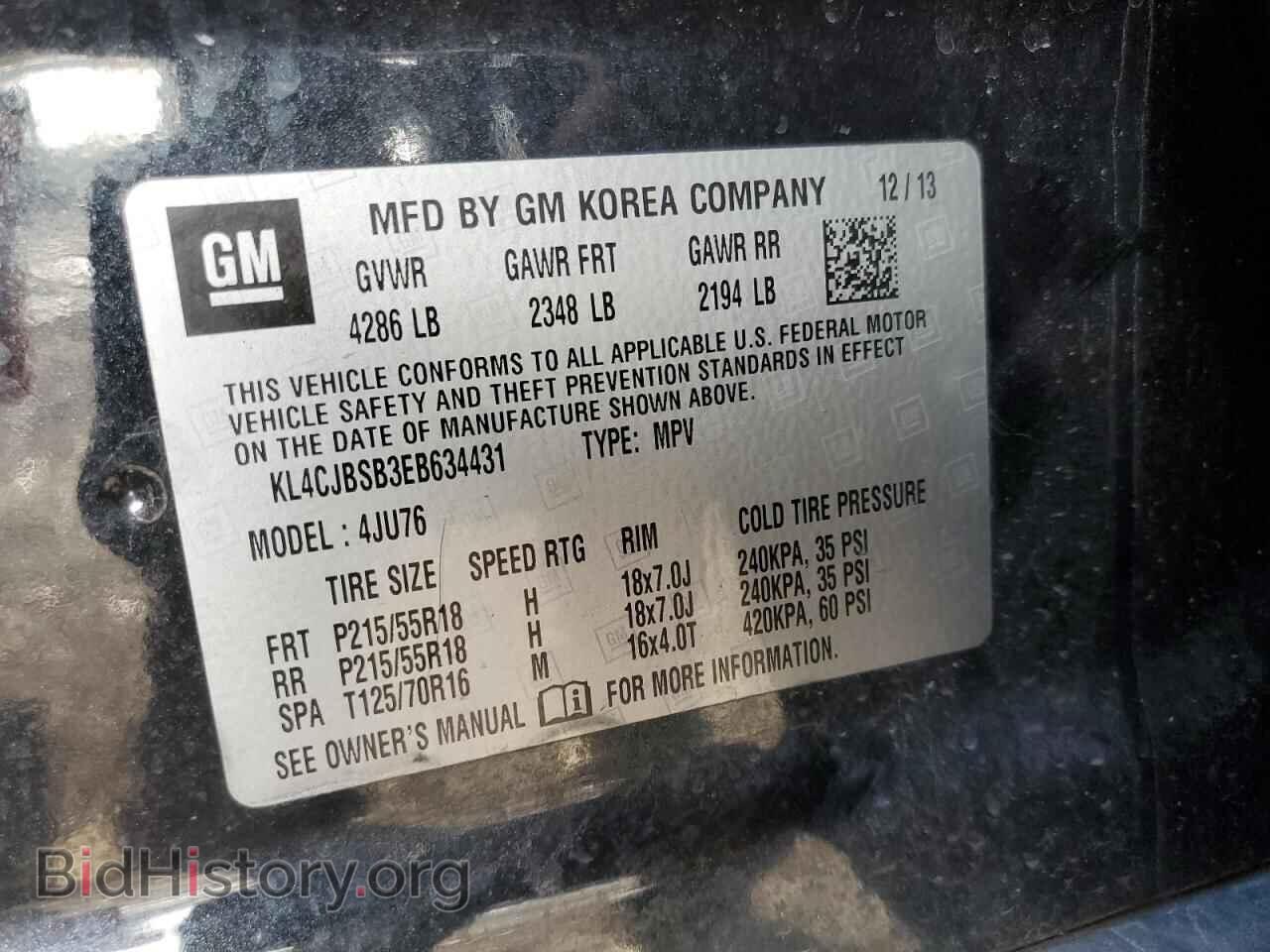 2014 BUICK ENCORE - VIN: KL4CJBSB3EB634431 - Photo 12
