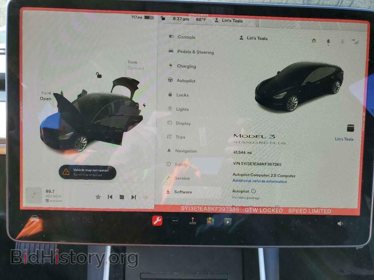 2019 TESLA MODEL 3 - VIN: 5YJ3E1EA8KF397385 - Фото 9