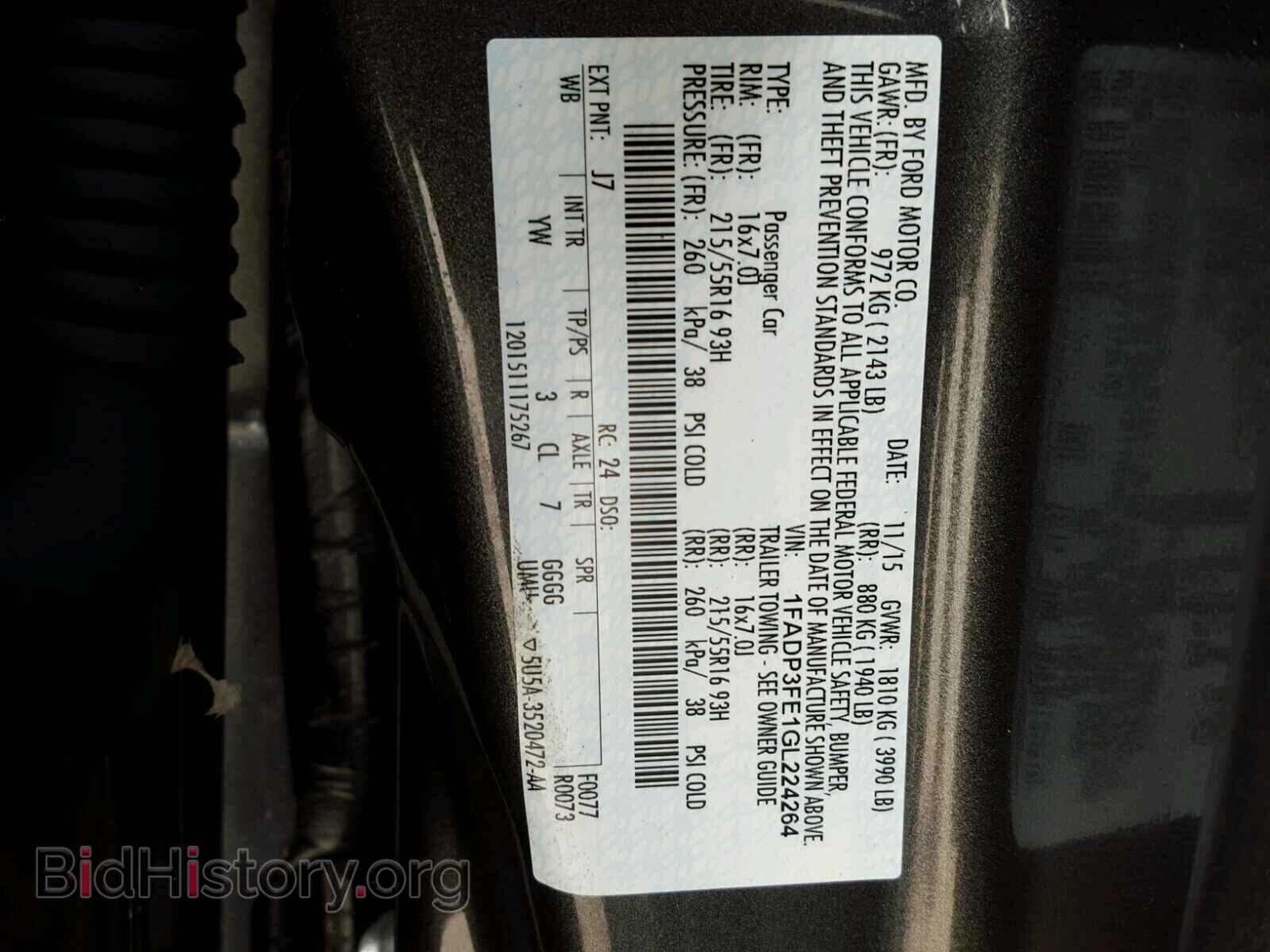 2016 FORD FOCUS - VIN: 1FADP3FE1GL224264 - Photo 10