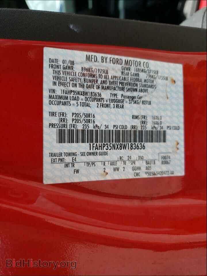2008 FORD FOCUS - VIN: 1FAHP35NX8W183636 - Фото 10