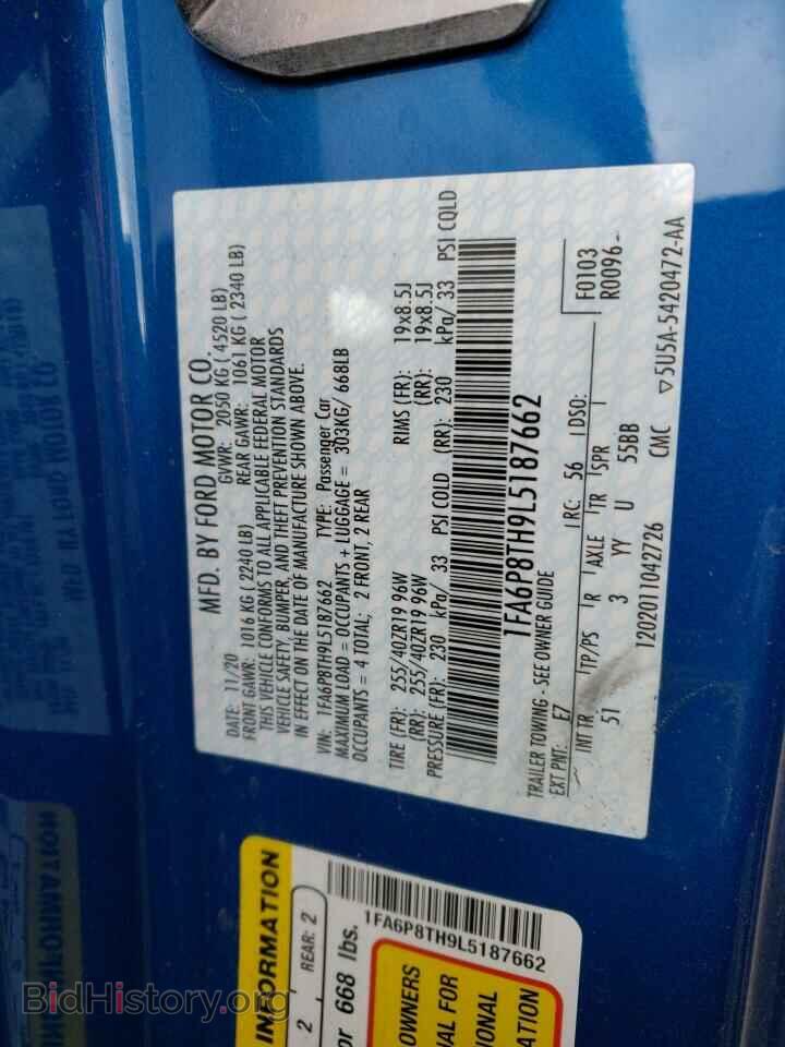 2020 FORD ALL Models - VIN: 1FA6P8TH9L5187662 - Фото 12