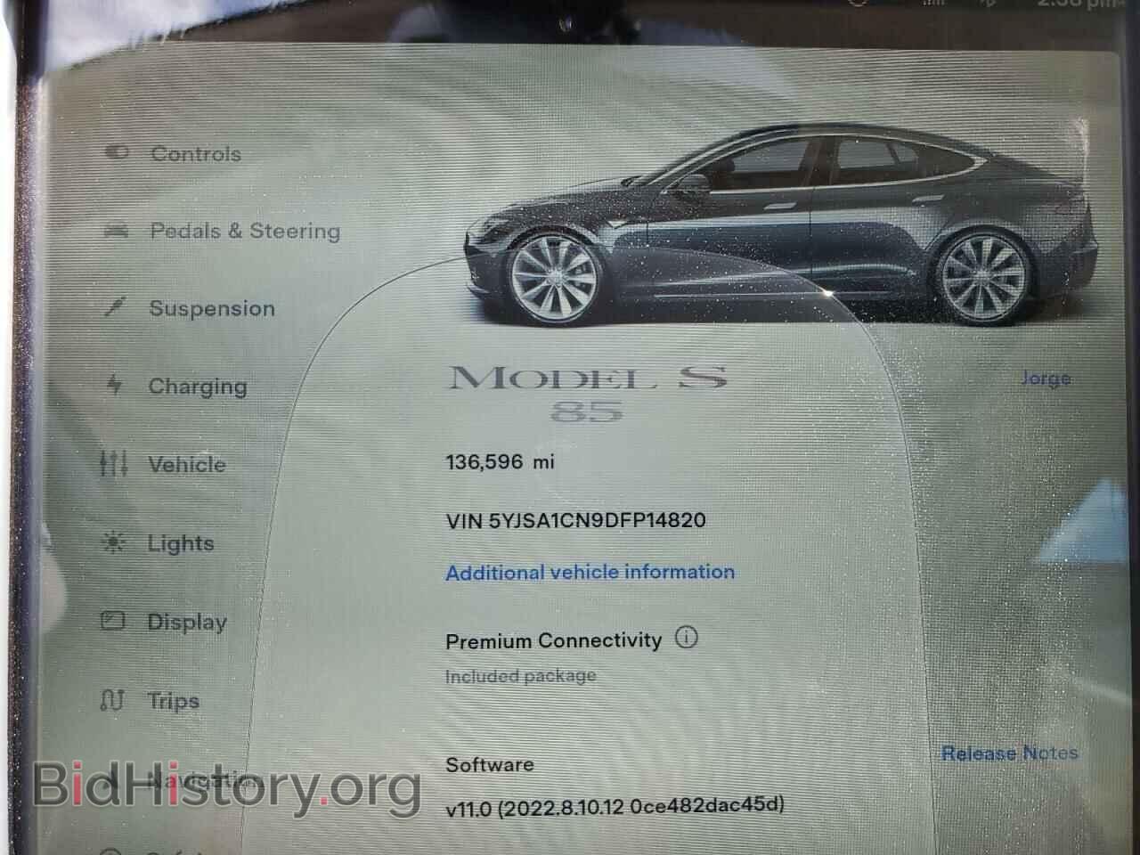 2013 TESLA MODEL S - VIN: 5YJSA1CN9DFP14820 - Photo 9