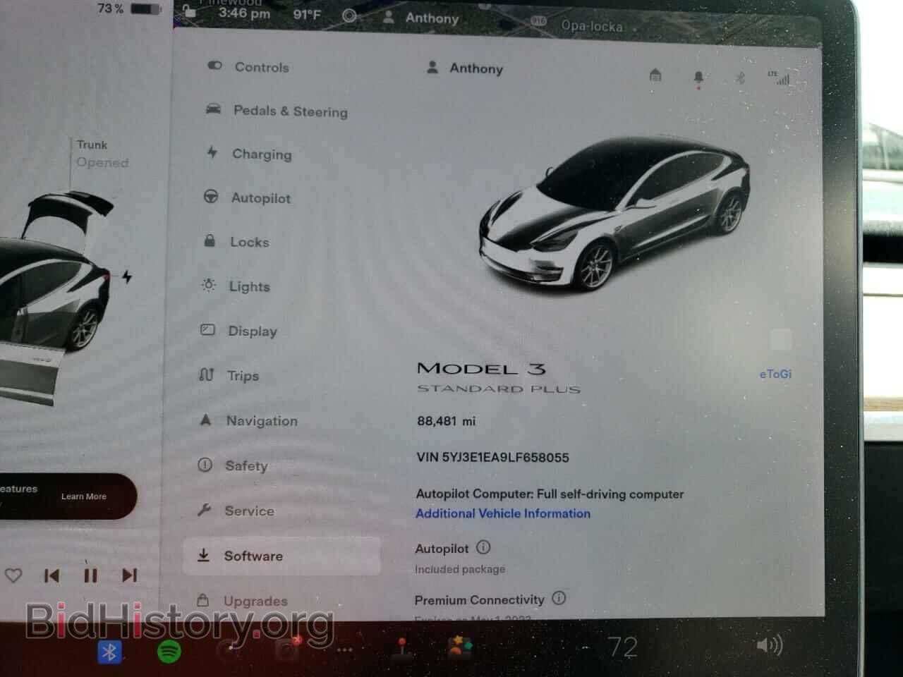 2020 TESLA MODEL 3 - VIN: 5YJ3E1EA9LF658055 - Фото 9