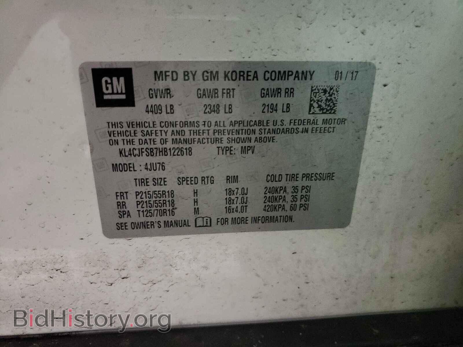 2017 BUICK ENCORE - VIN: KL4CJFSB7HB122618 - Photo 10