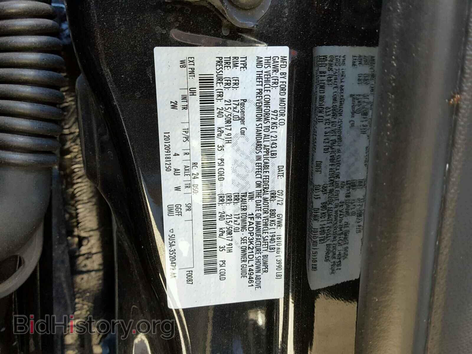 2013 FORD FOCUS - VIN: 1FADP3K21DL149461 - Photo 10