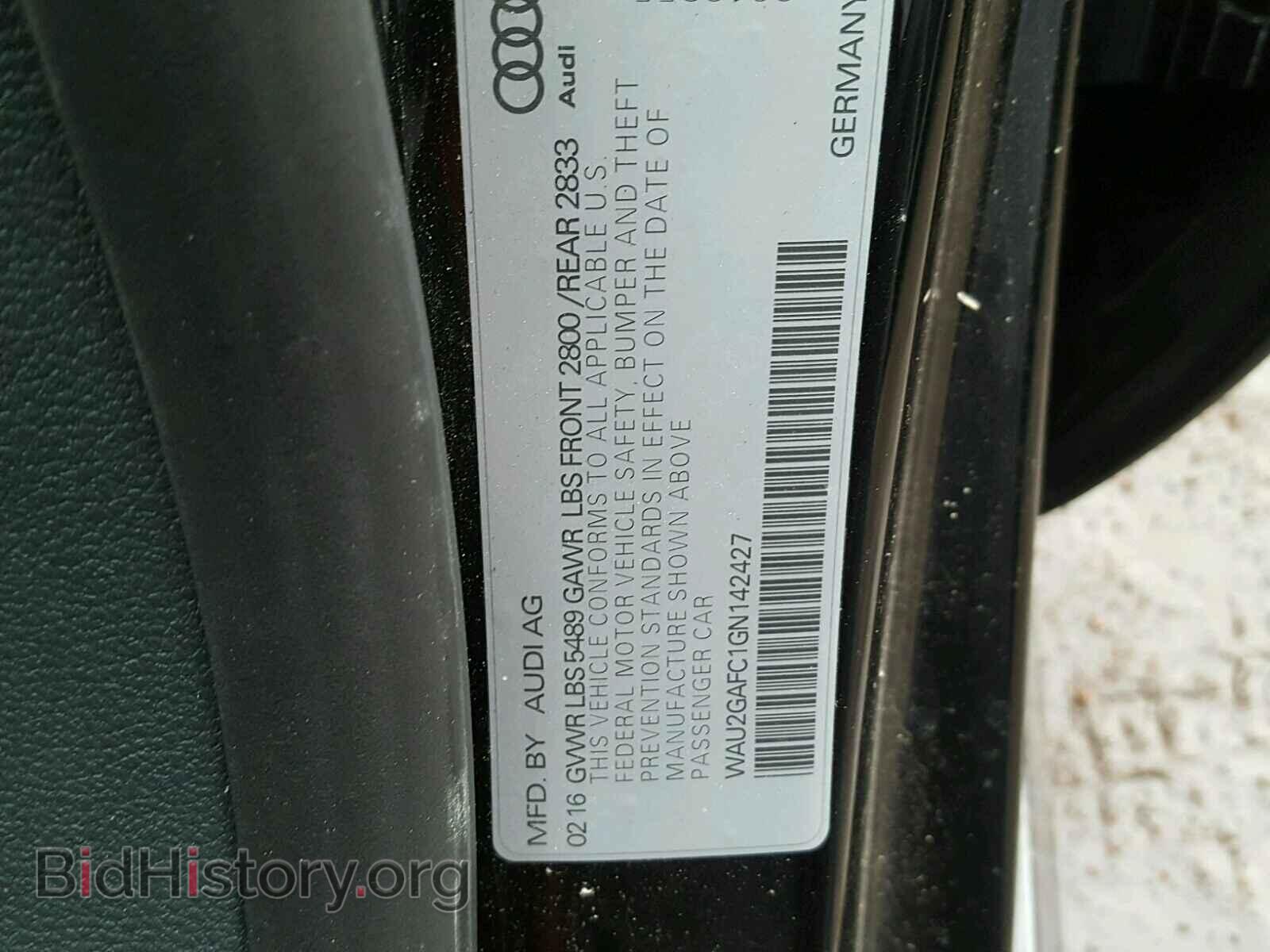 2016 AUDI A7 - VIN: WAU2GAFC1GN142427 - Фото 10