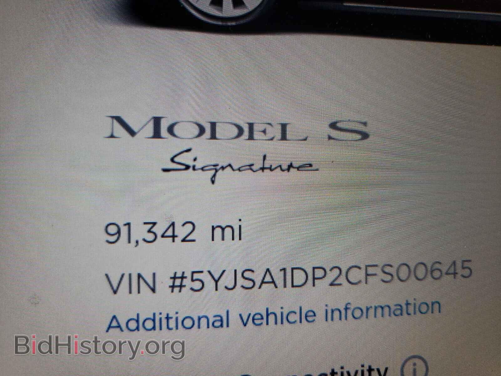 2012 TESLA MODEL S - VIN: 5YJSA1DP2CFS00645 - Фото 8