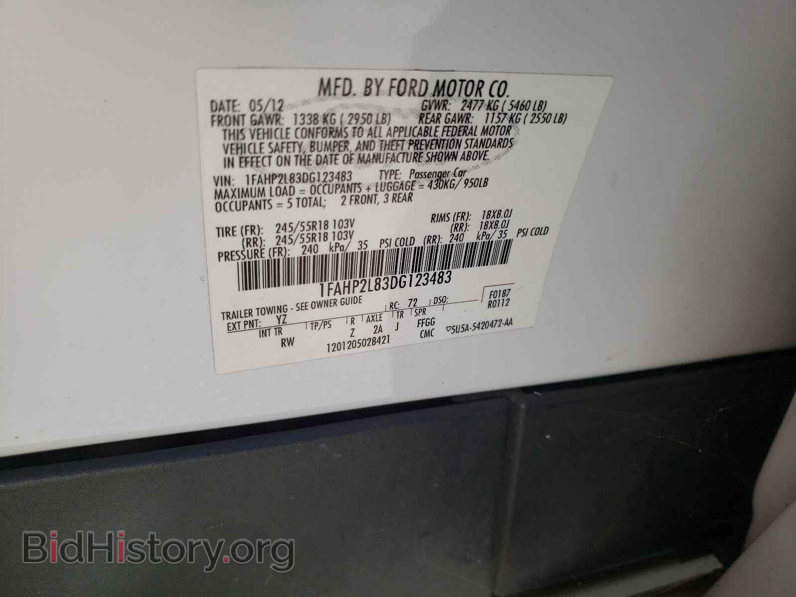 2013 FORD TAURUS - VIN: 1FAHP2L83DG123483 - Photo 10