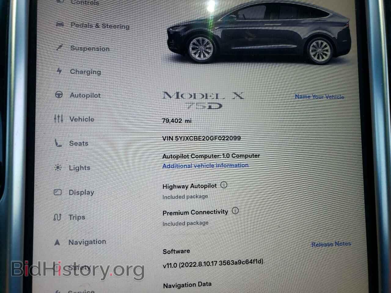 2016 TESLA MODEL X - VIN: 5YJXCBE20GF022099 - Photo 9