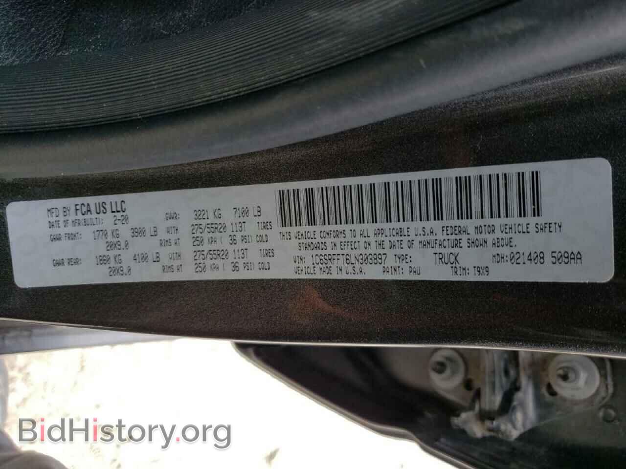 2020 RAM 1500 - VIN: 1C6SRFFT6LN303897 - Photo 10