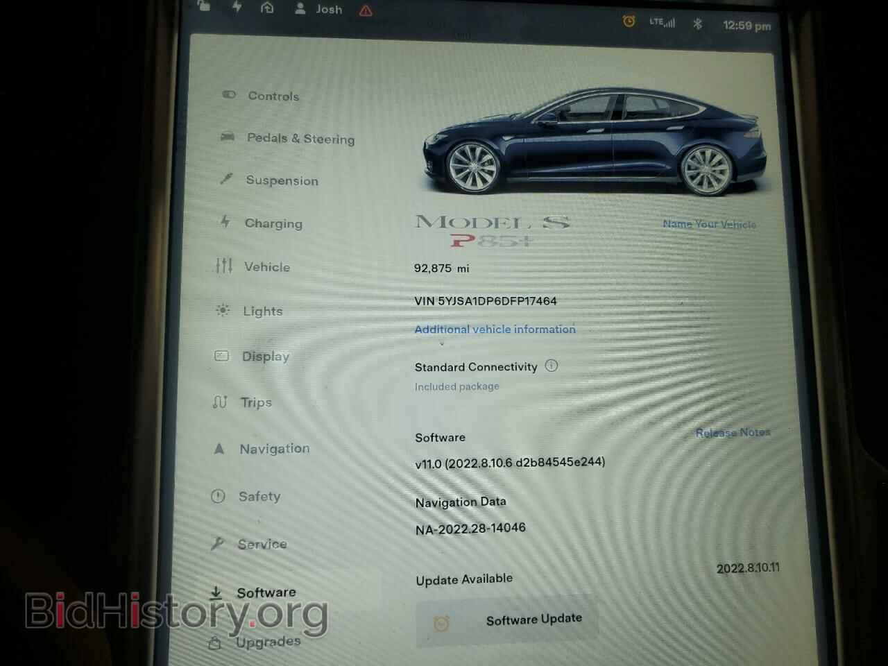 2013 TESLA MODEL S - VIN: 5YJSA1DP6DFP17464 - Фото 9
