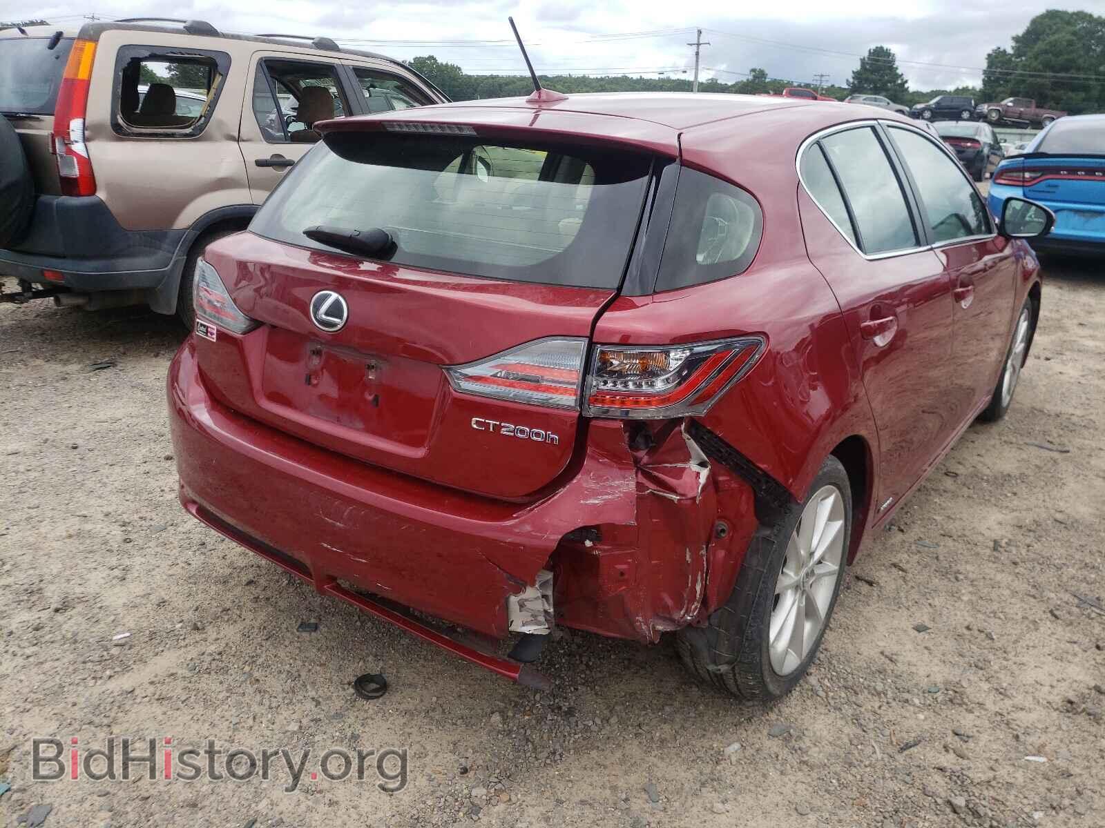 2012 LEXUS CT 200 - VIN: JTHKD5BHXC2073350 - Фото 4