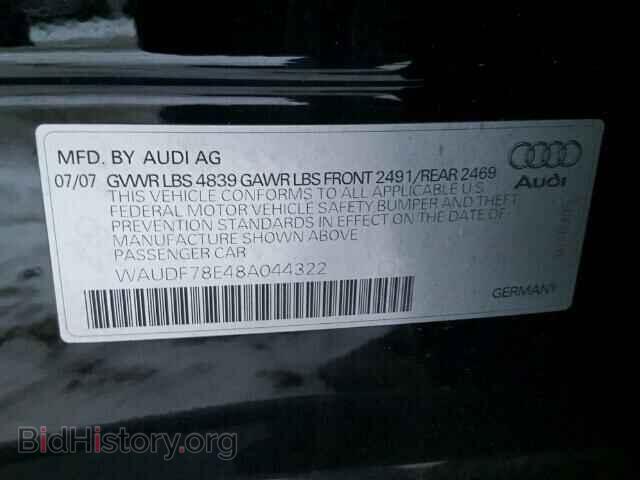 2008 AUDI A4 - VIN: WAUDF78E48A044322 - Фото 10