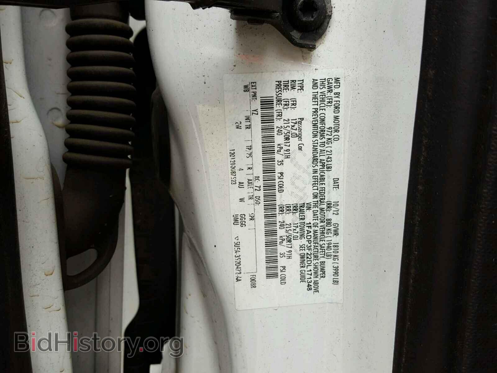 2013 FORD FOCUS SE - VIN: 1FADP3F22DL171348 - Фото 10