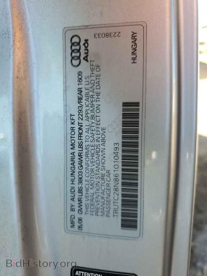 2006 AUDI TT - VIN: TRUTC28N861010493 - Фото 12