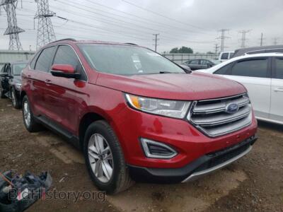 2015 Ford EDGE Edge SEL, red — VIN 2FMTK4J84FBB19966, Copart