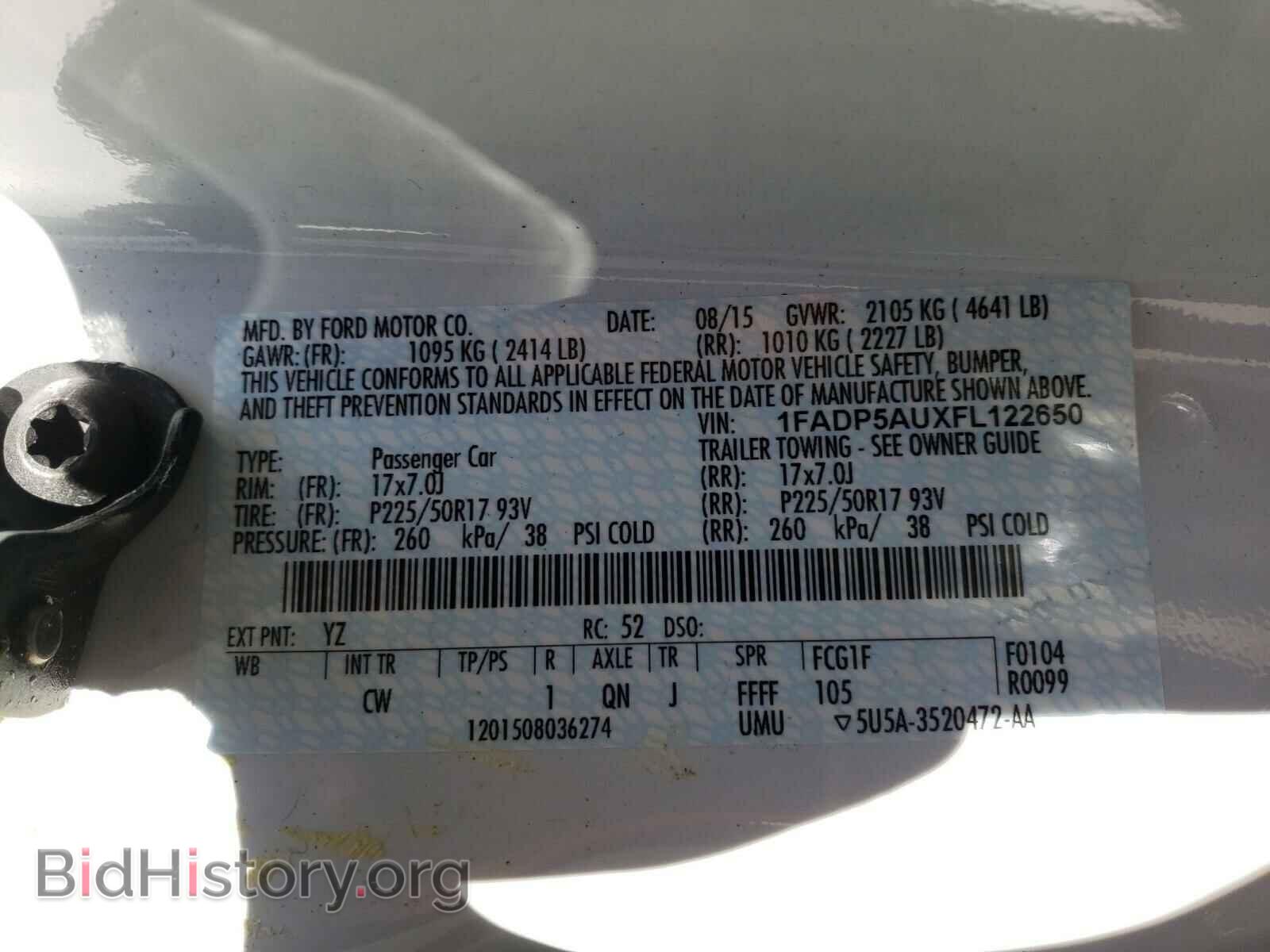 2015 FORD CMAX - VIN: 1FADP5AUXFL122650 - Фото 10