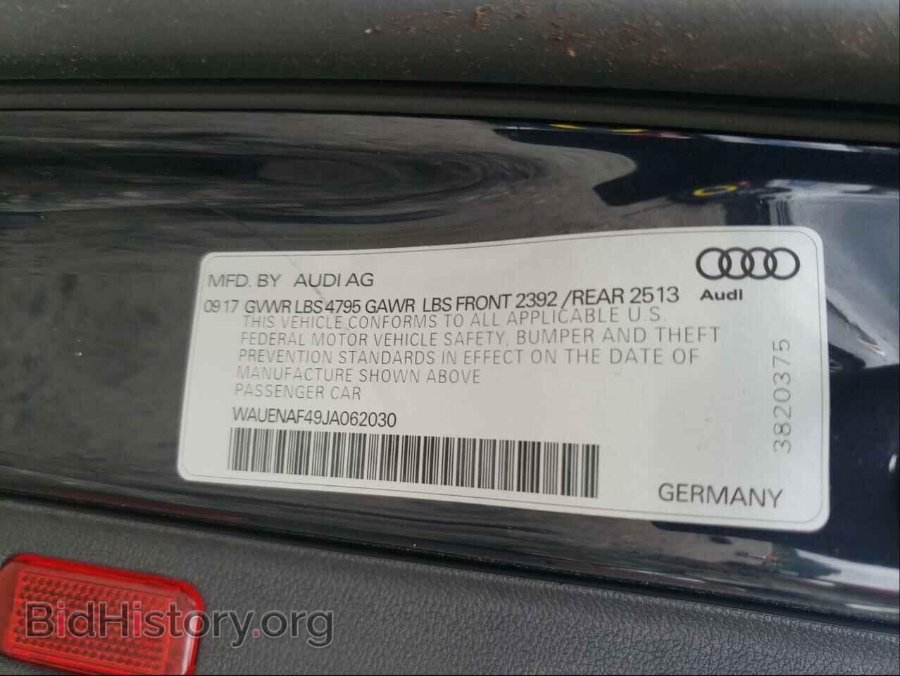 2018 AUDI A4 - VIN: WAUENAF49JA062030 - Photo 10