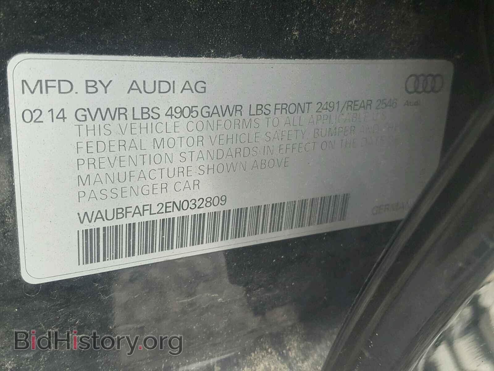 2014 AUDI A4 - VIN: WAUBFAFL2EN032809 - Photo 10
