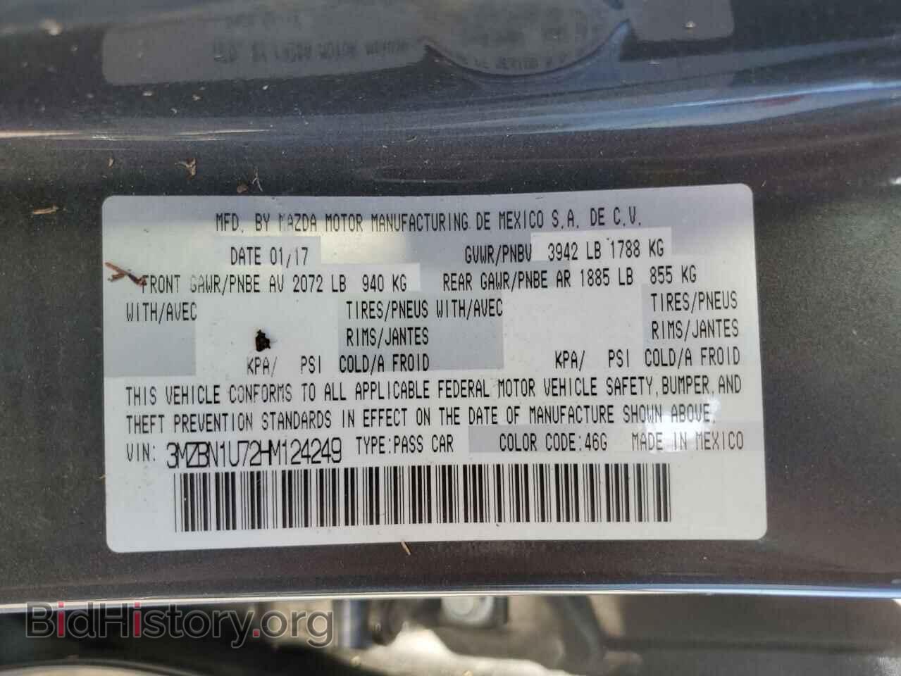 2017 MAZDA 3 - VIN: 3MZBN1U72HM124249 - Фото 12