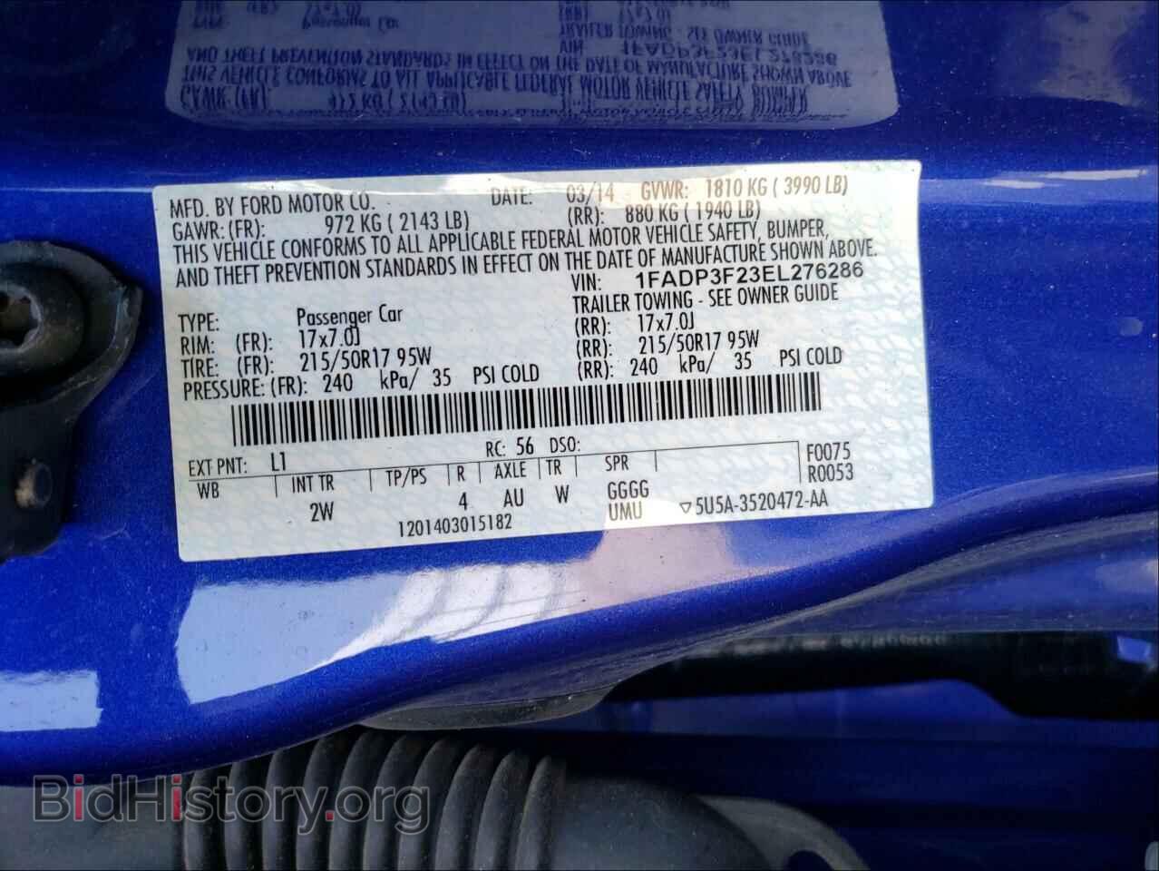 2014 FORD FOCUS - VIN: 1FADP3F23EL276286 - Photo 10