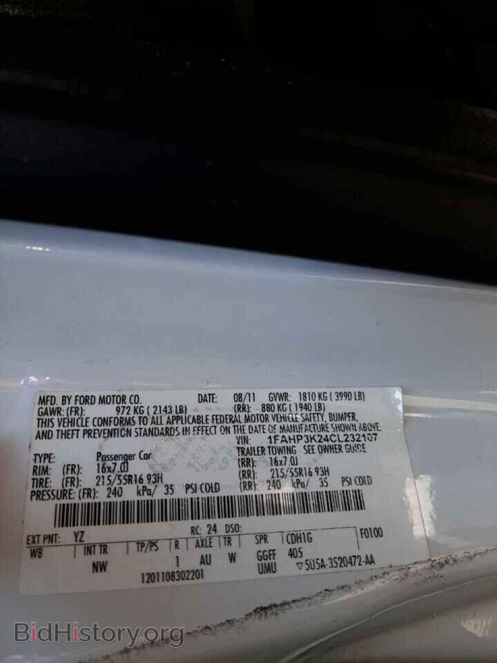 2012 FORD FOCUS - VIN: 1FAHP3K24CL232107 - Photo 10