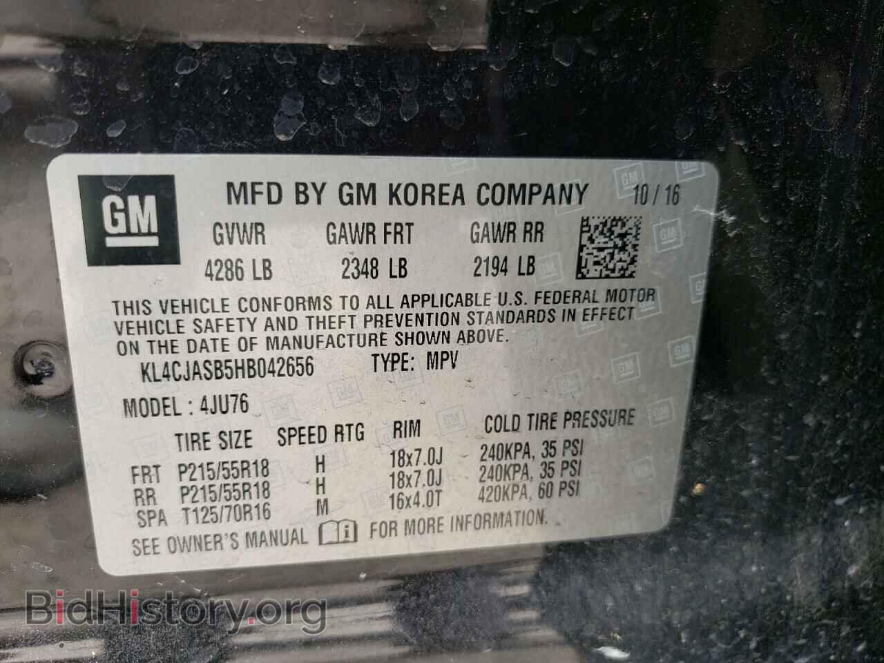 2017 BUICK ENCORE - VIN: KL4CJASB5HB042656 - Photo 10
