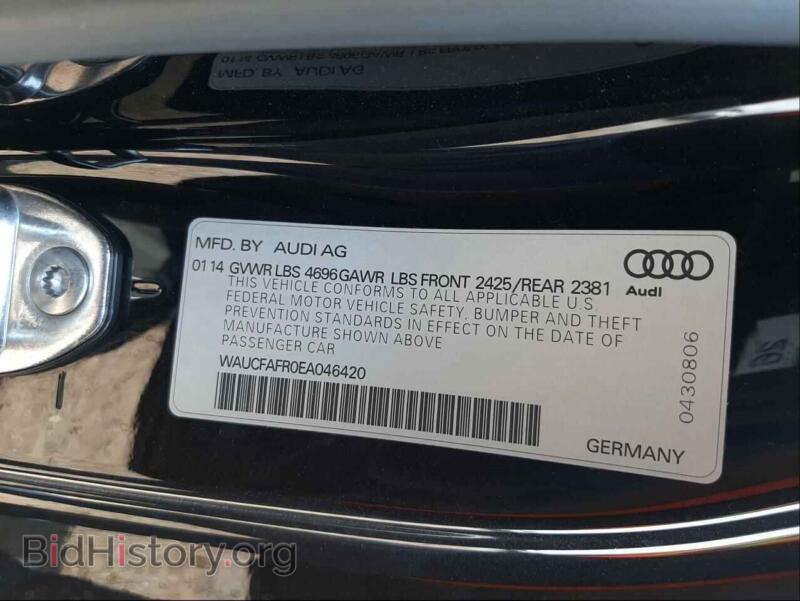 2014 Audi A5 (VIN WAUCFAFR0EA046420) — фото 10 из 10